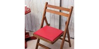  Chaise pliante vintage vinyle rouge